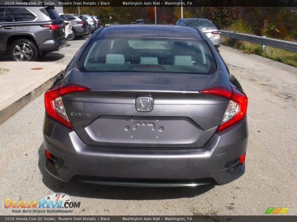 2016 Honda Civic EX Sedan Modern Steel Metallic / Black Photo #10