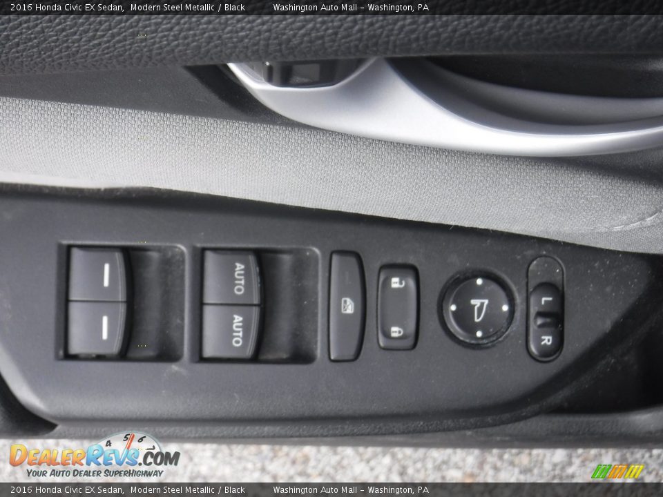 2016 Honda Civic EX Sedan Modern Steel Metallic / Black Photo #13