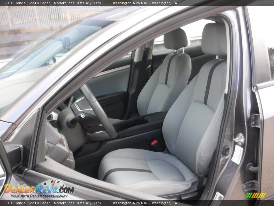 2016 Honda Civic EX Sedan Modern Steel Metallic / Black Photo #14