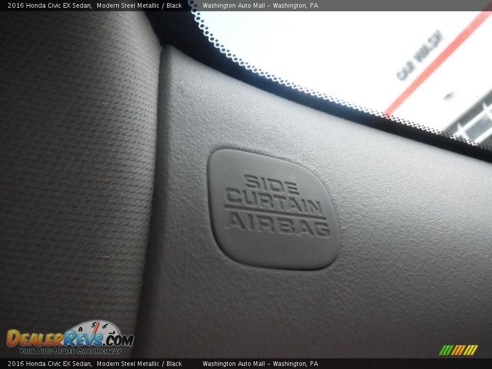 2016 Honda Civic EX Sedan Modern Steel Metallic / Black Photo #16