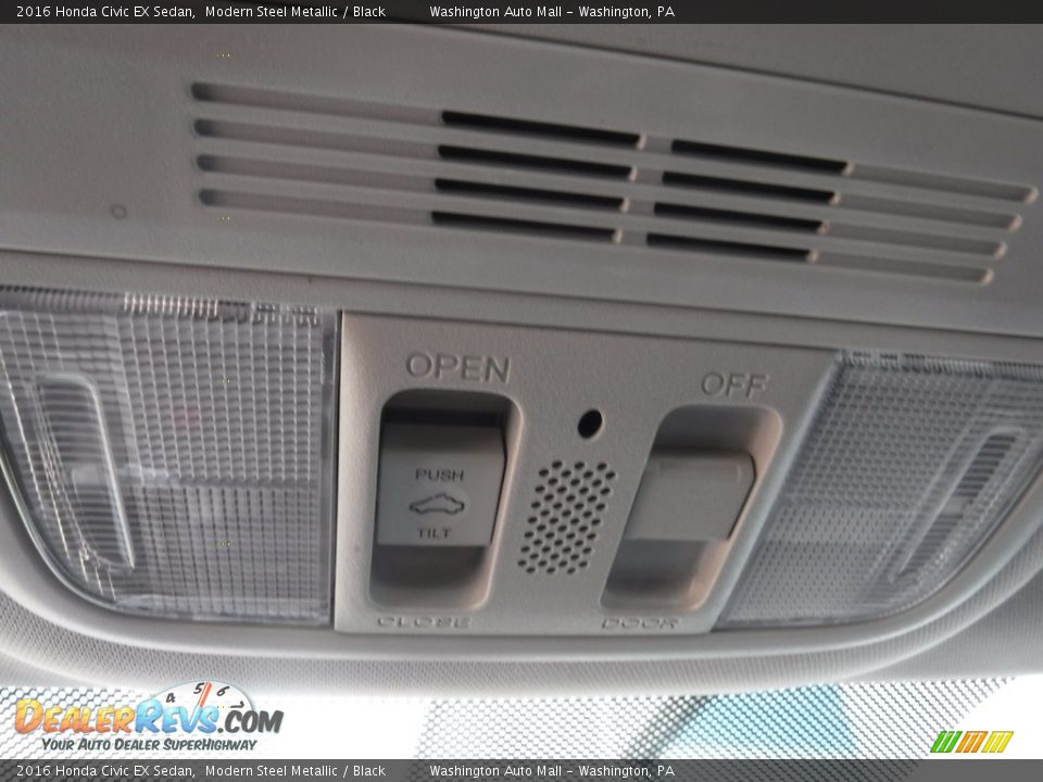 2016 Honda Civic EX Sedan Modern Steel Metallic / Black Photo #17