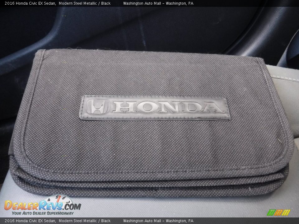 2016 Honda Civic EX Sedan Modern Steel Metallic / Black Photo #21