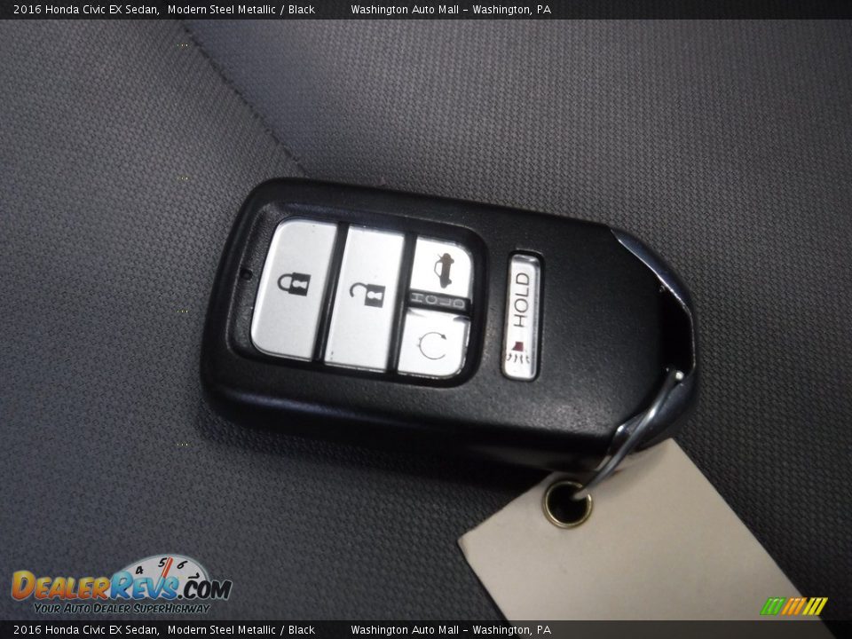 2016 Honda Civic EX Sedan Modern Steel Metallic / Black Photo #22