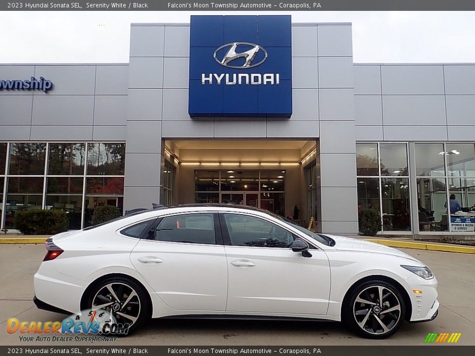 2023 Hyundai Sonata SEL Serenity White / Black Photo #1