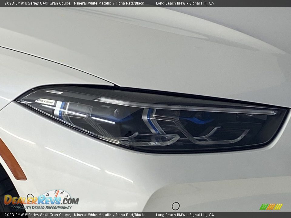 2023 BMW 8 Series 840i Gran Coupe Mineral White Metallic / Fiona Red/Black Photo #4