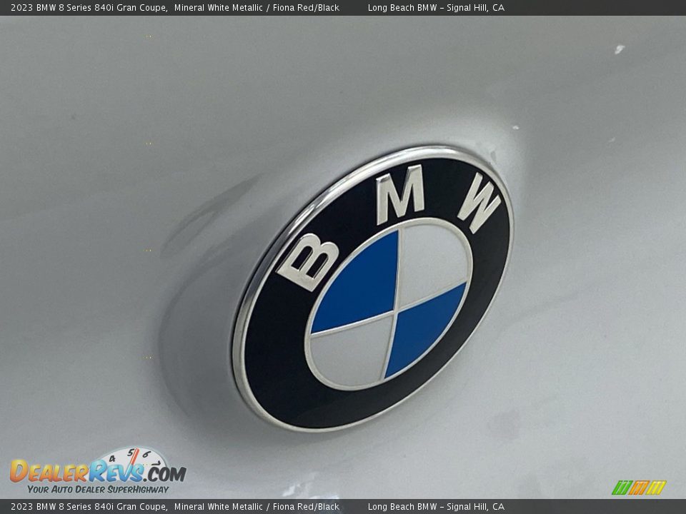 2023 BMW 8 Series 840i Gran Coupe Mineral White Metallic / Fiona Red/Black Photo #7
