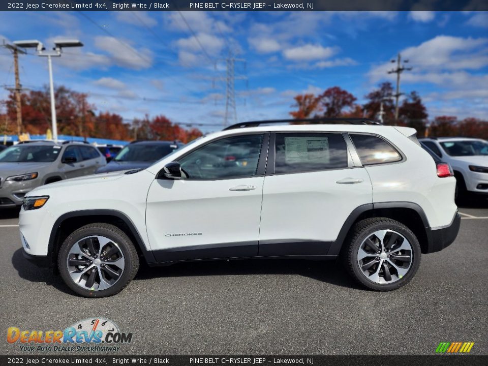 2022 Jeep Cherokee Limited 4x4 Bright White / Black Photo #3