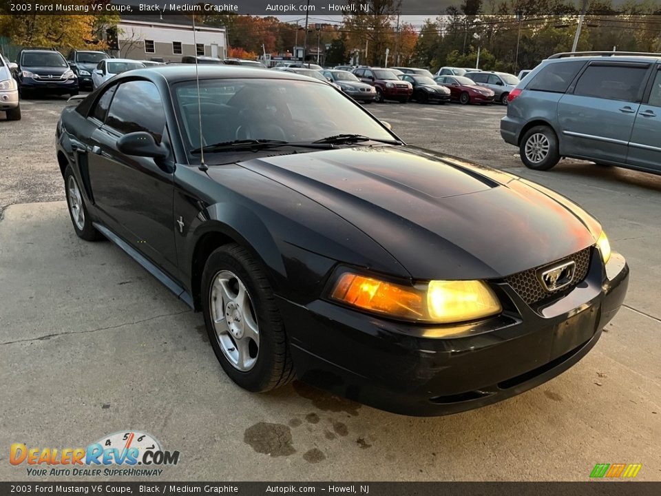 2003 Ford Mustang V6 Coupe Black / Medium Graphite Photo #2