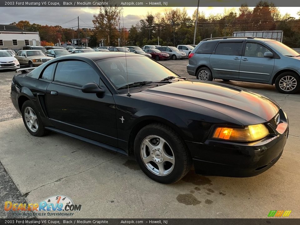 2003 Ford Mustang V6 Coupe Black / Medium Graphite Photo #3