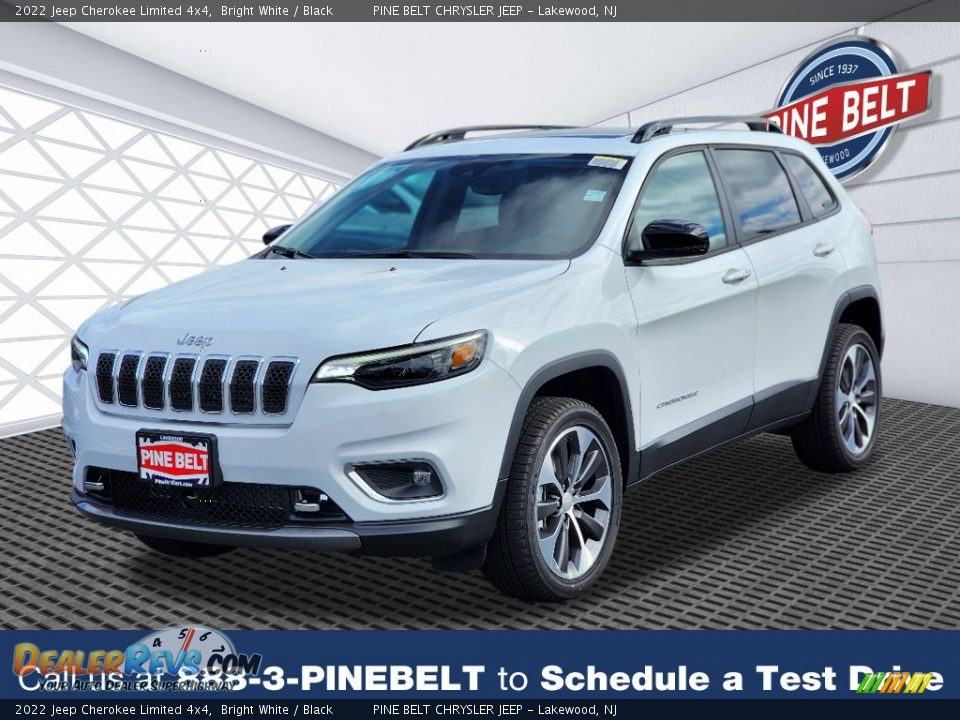 2022 Jeep Cherokee Limited 4x4 Bright White / Black Photo #1