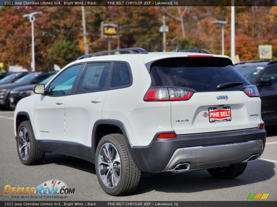 2022 Jeep Cherokee Limited 4x4 Bright White / Black Photo #4