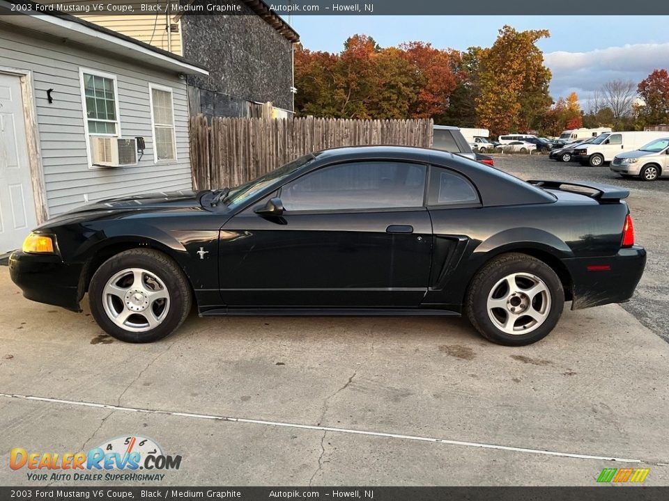 2003 Ford Mustang V6 Coupe Black / Medium Graphite Photo #10