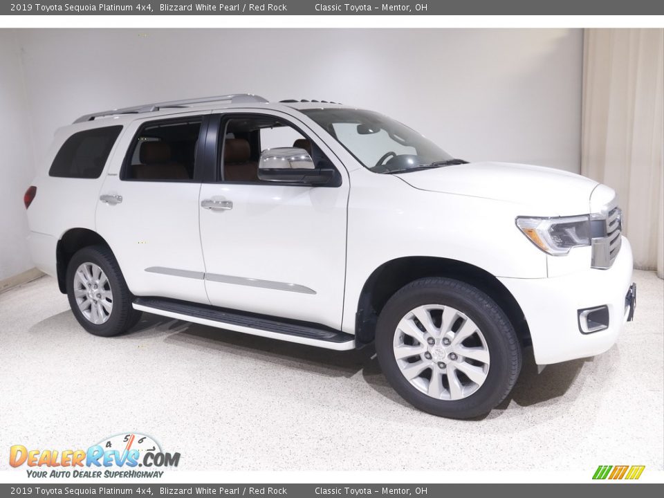 Blizzard White Pearl 2019 Toyota Sequoia Platinum 4x4 Photo #1