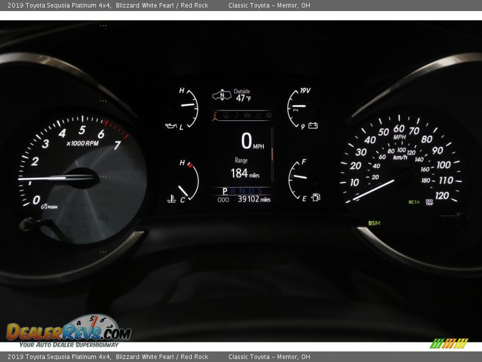 2019 Toyota Sequoia Platinum 4x4 Gauges Photo #8