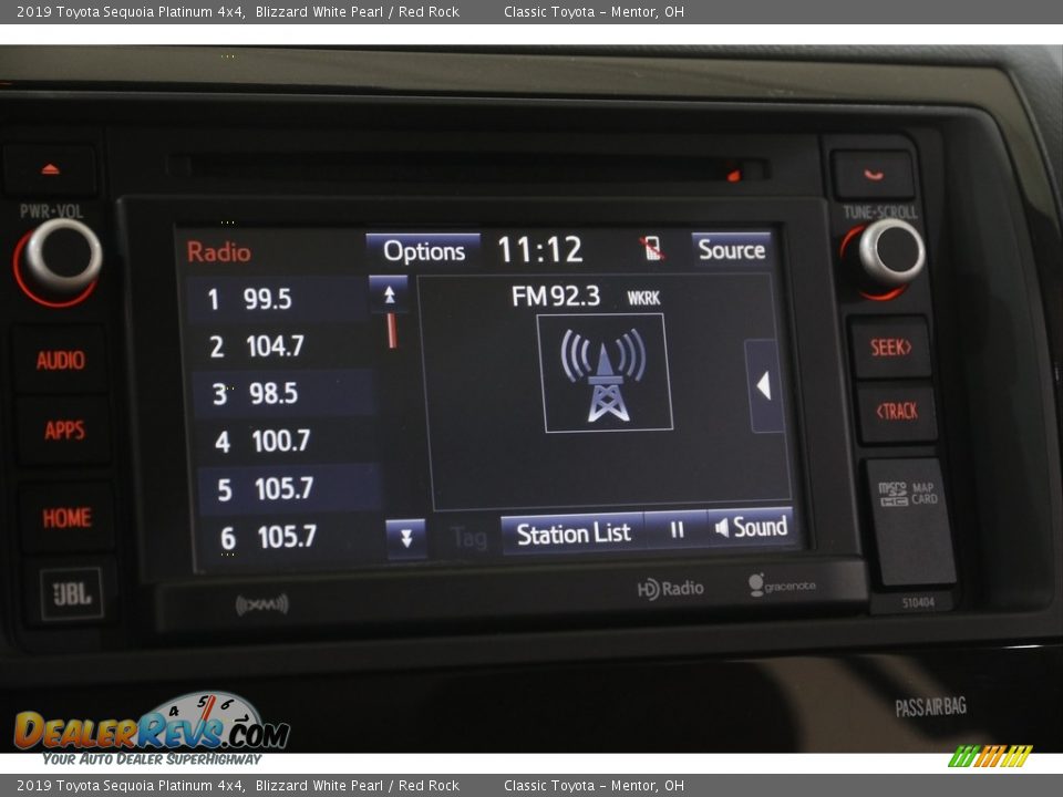 2019 Toyota Sequoia Platinum 4x4 Blizzard White Pearl / Red Rock Photo #10