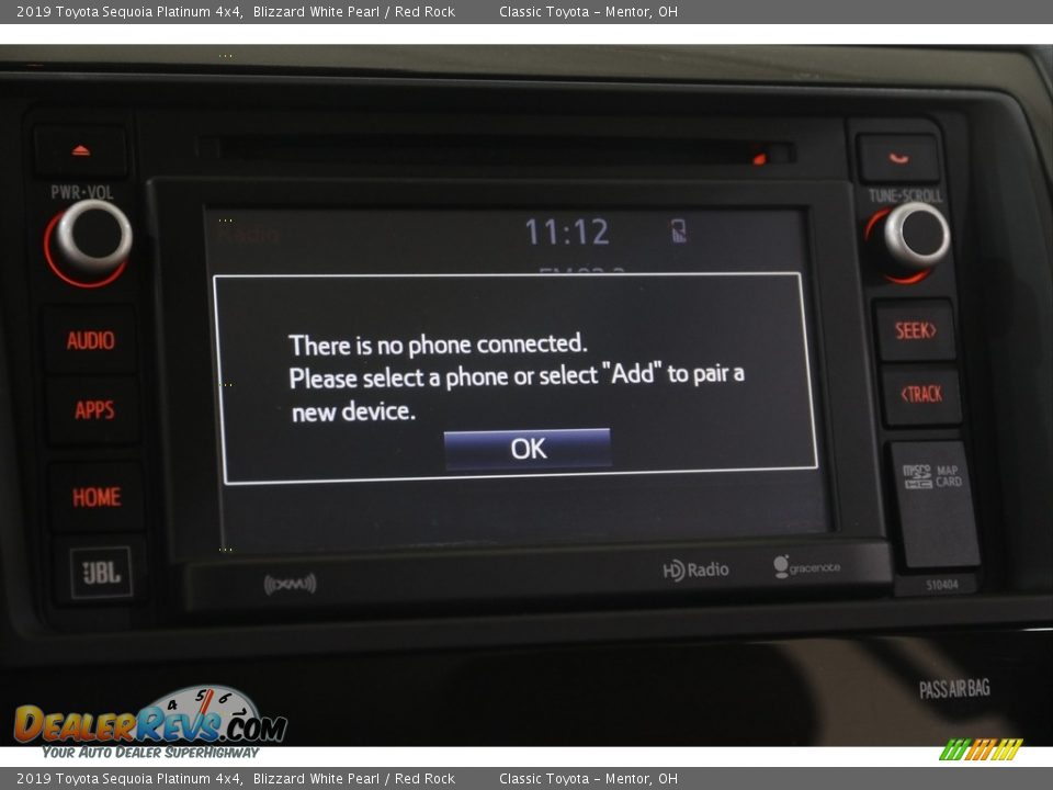 2019 Toyota Sequoia Platinum 4x4 Blizzard White Pearl / Red Rock Photo #11