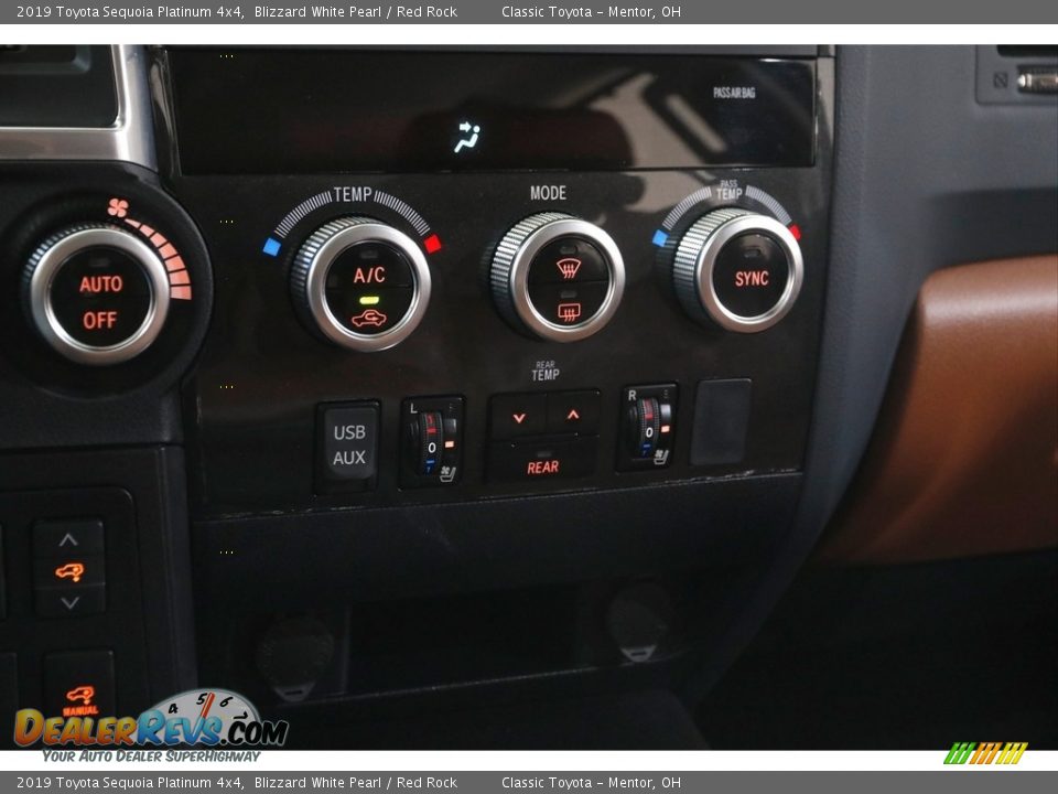 2019 Toyota Sequoia Platinum 4x4 Blizzard White Pearl / Red Rock Photo #15