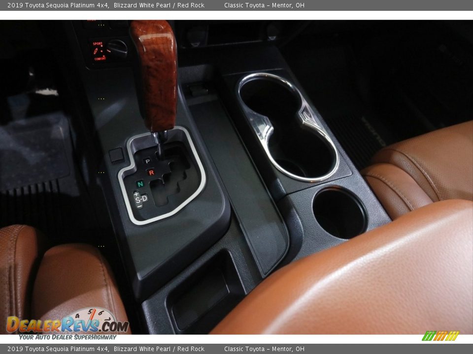 2019 Toyota Sequoia Platinum 4x4 Blizzard White Pearl / Red Rock Photo #16