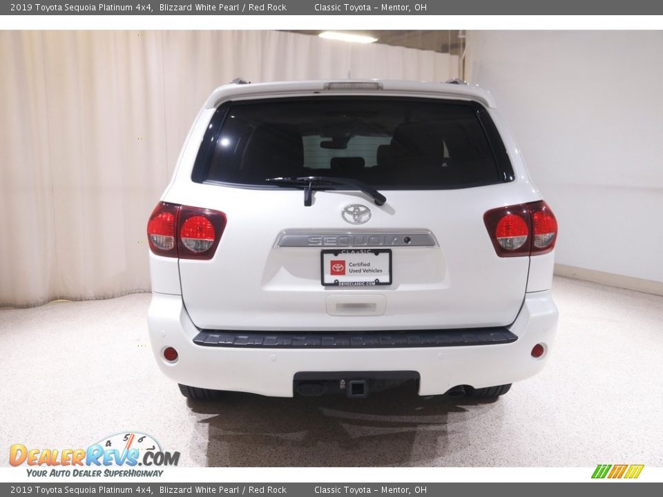 2019 Toyota Sequoia Platinum 4x4 Blizzard White Pearl / Red Rock Photo #24