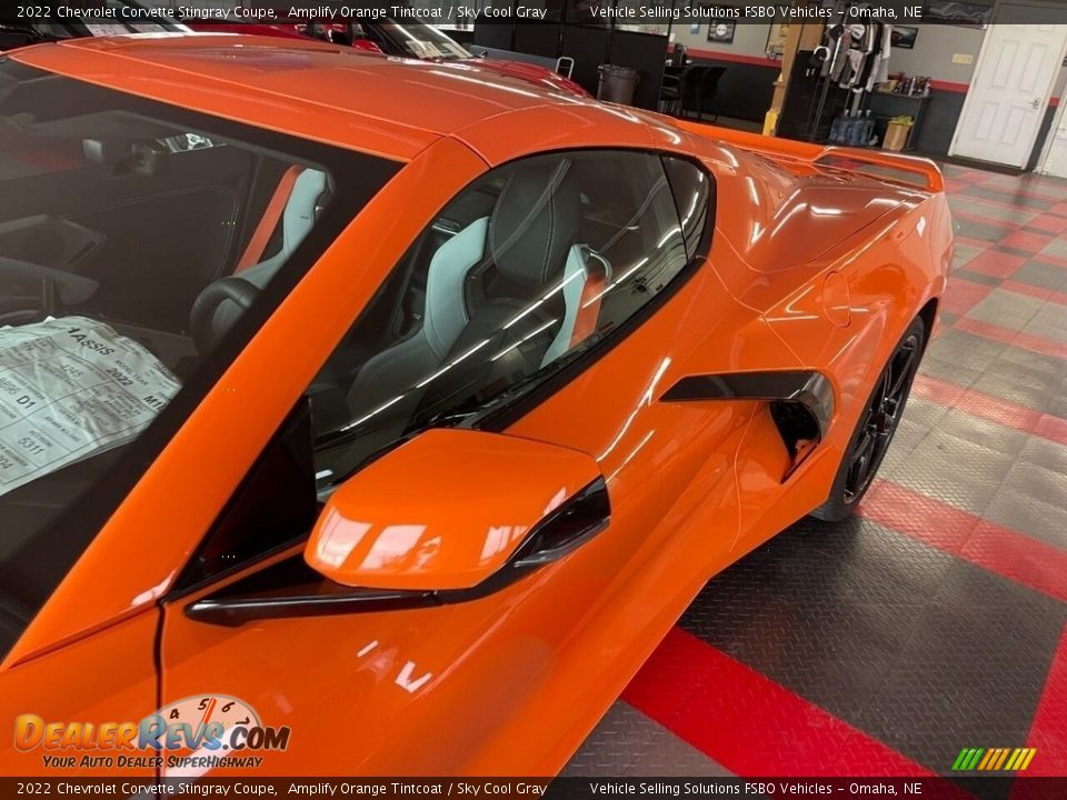 2022 Chevrolet Corvette Stingray Coupe Amplify Orange Tintcoat / Sky Cool Gray Photo #23