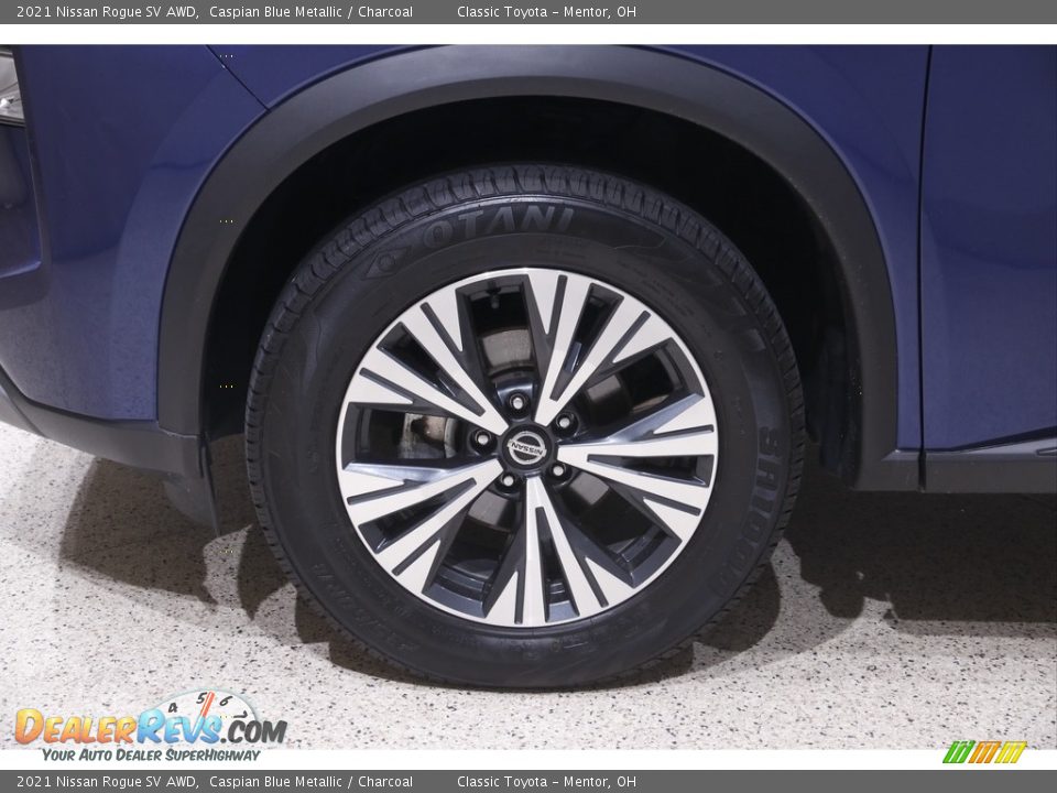 2021 Nissan Rogue SV AWD Caspian Blue Metallic / Charcoal Photo #21