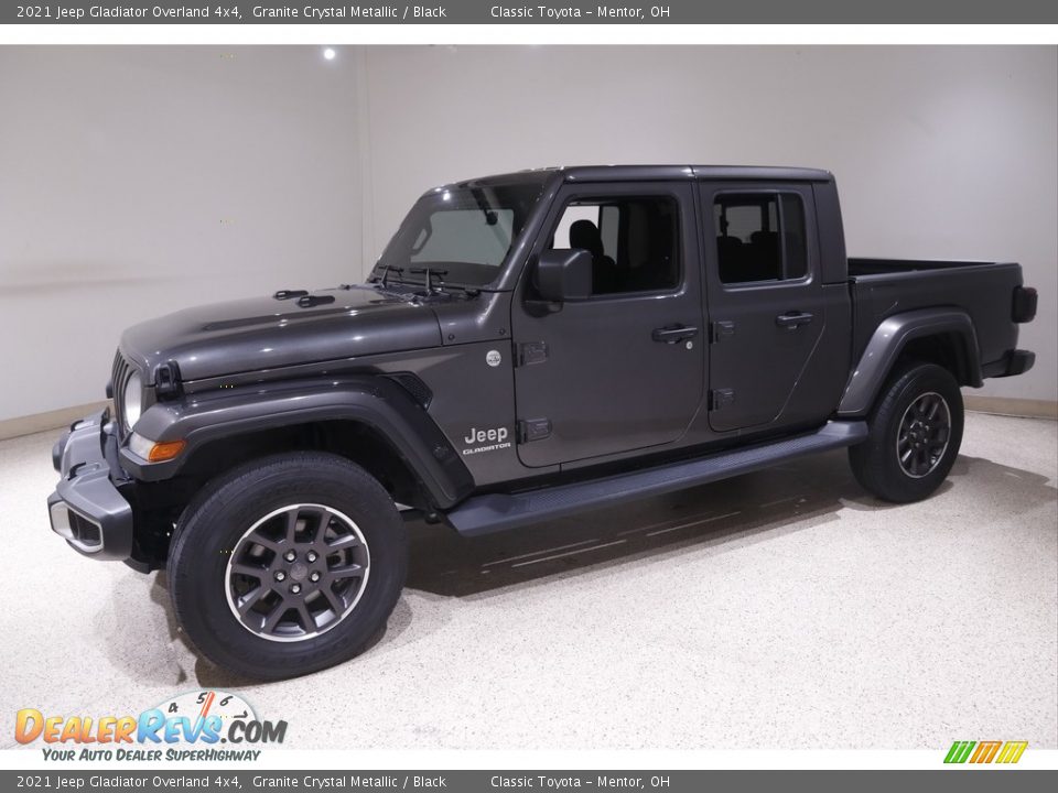 2021 Jeep Gladiator Overland 4x4 Granite Crystal Metallic / Black Photo #3