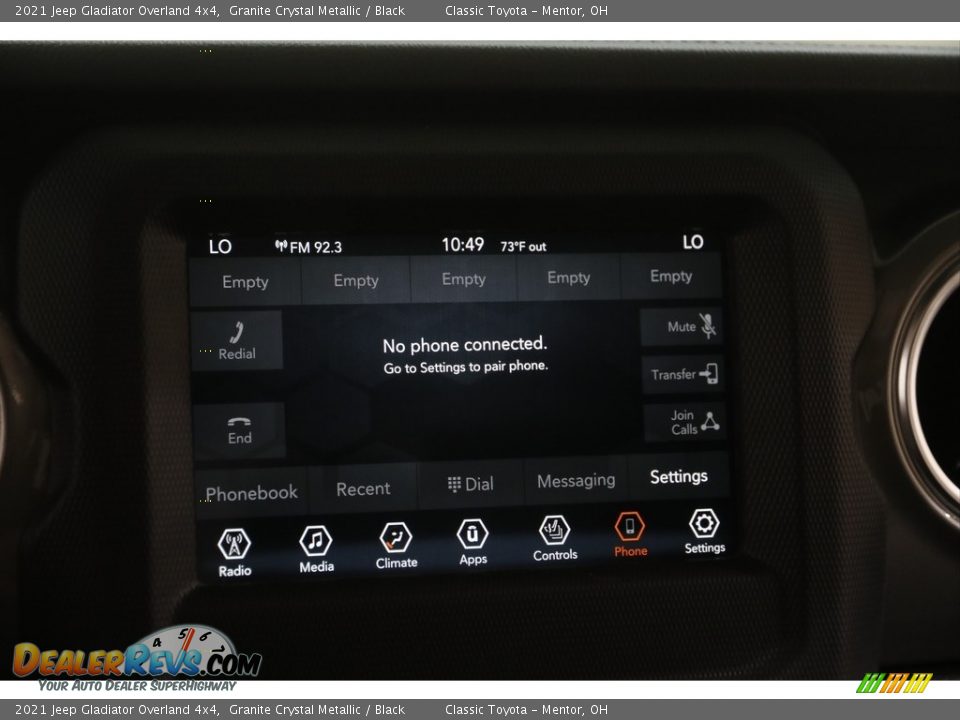 2021 Jeep Gladiator Overland 4x4 Granite Crystal Metallic / Black Photo #14