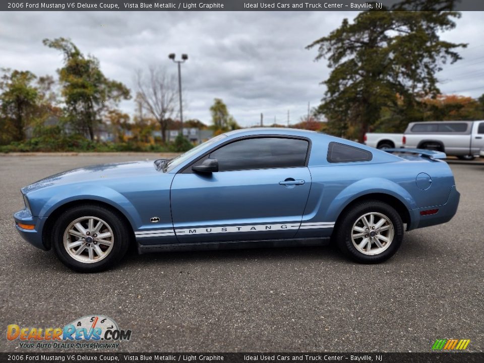 2006 Ford Mustang V6 Deluxe Coupe Vista Blue Metallic / Light Graphite Photo #4