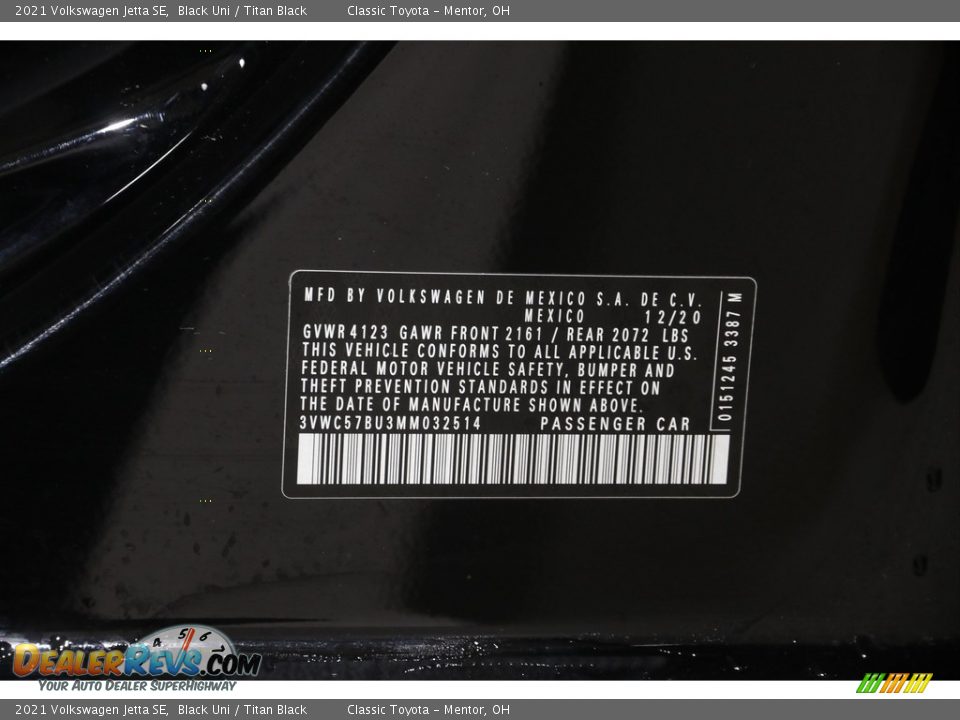 2021 Volkswagen Jetta SE Black Uni / Titan Black Photo #21