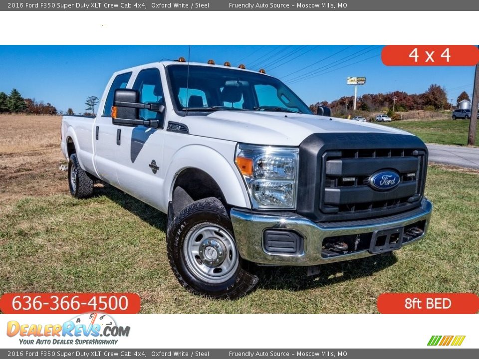 2016 Ford F350 Super Duty XLT Crew Cab 4x4 Oxford White / Steel Photo #1