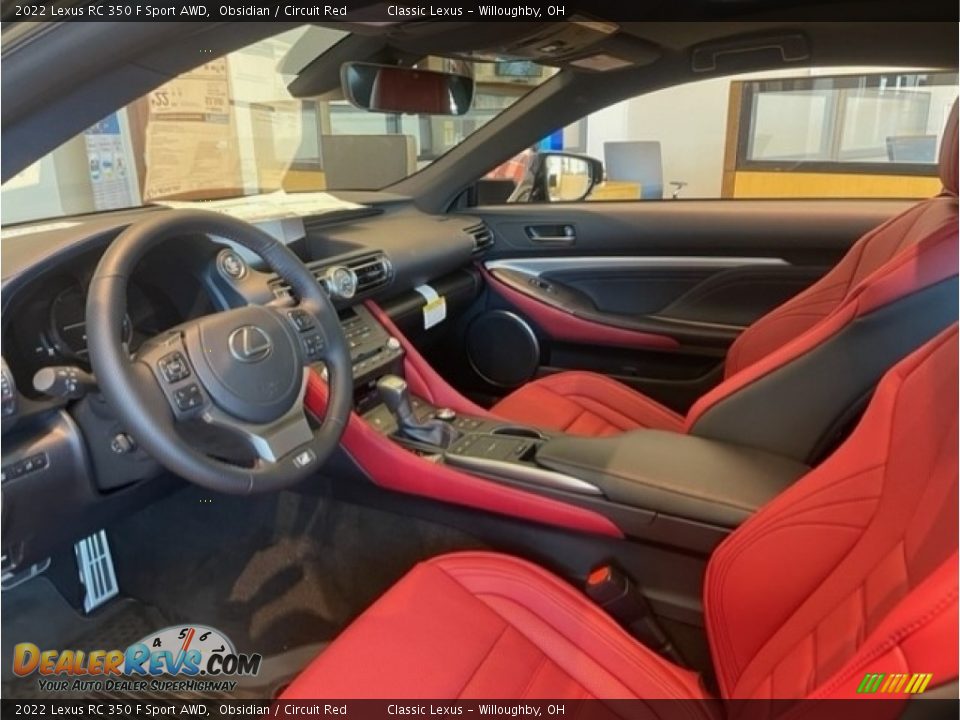 Circuit Red Interior - 2022 Lexus RC 350 F Sport AWD Photo #2