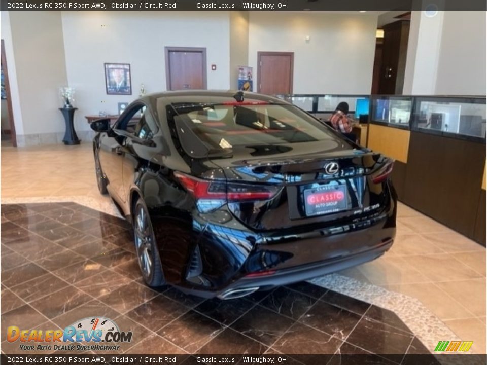 2022 Lexus RC 350 F Sport AWD Obsidian / Circuit Red Photo #3