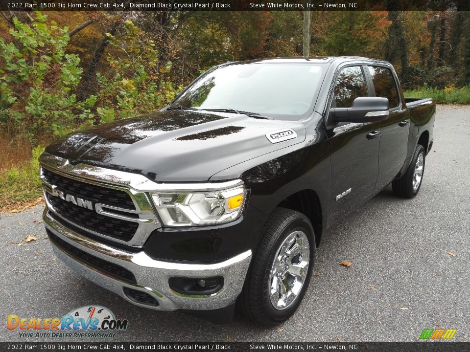 2022 Ram 1500 Big Horn Crew Cab 4x4 Diamond Black Crystal Pearl / Black Photo #2