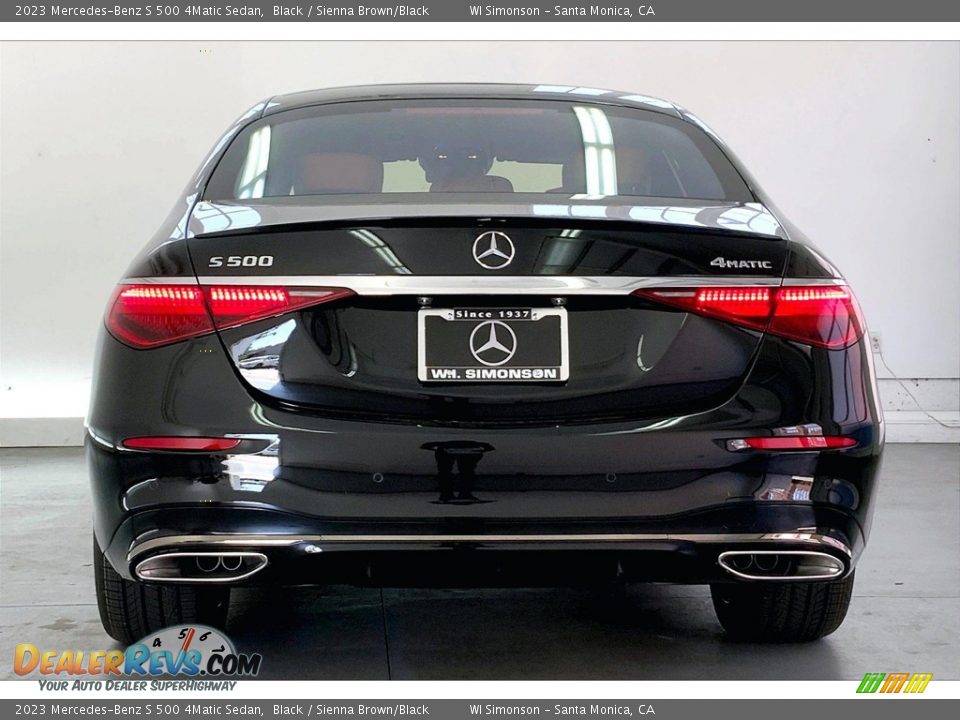 2023 Mercedes-Benz S 500 4Matic Sedan Black / Sienna Brown/Black Photo #3
