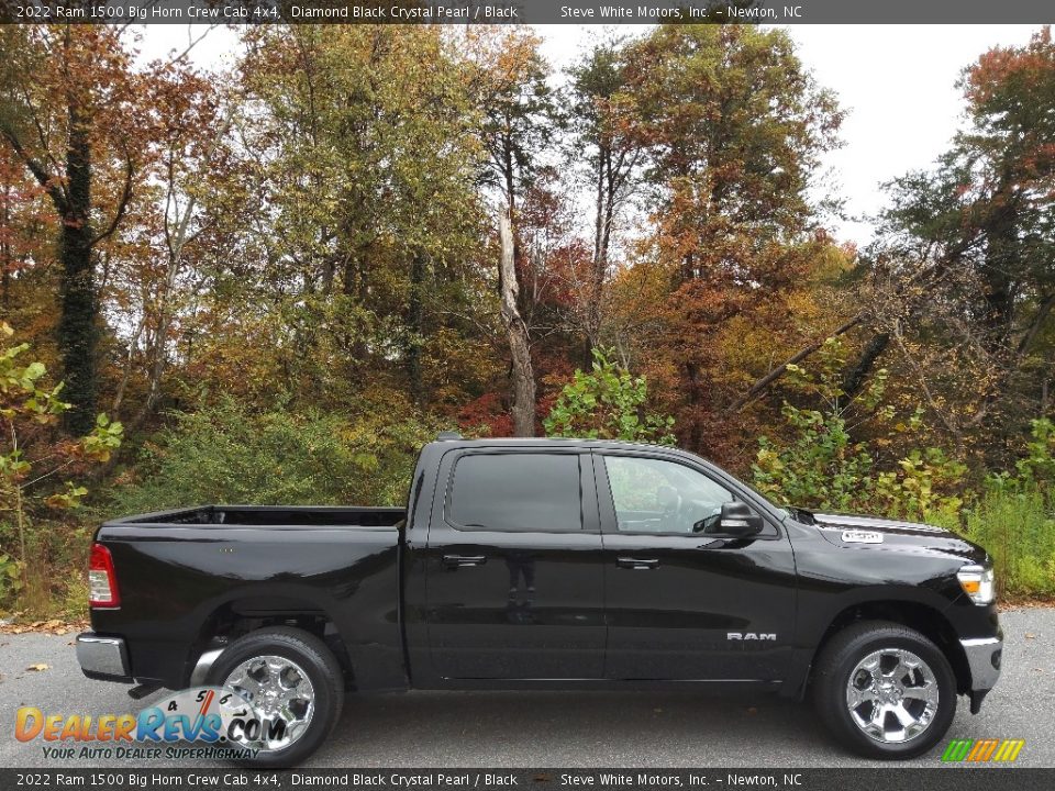 Diamond Black Crystal Pearl 2022 Ram 1500 Big Horn Crew Cab 4x4 Photo #5