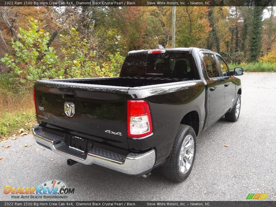 2022 Ram 1500 Big Horn Crew Cab 4x4 Diamond Black Crystal Pearl / Black Photo #6