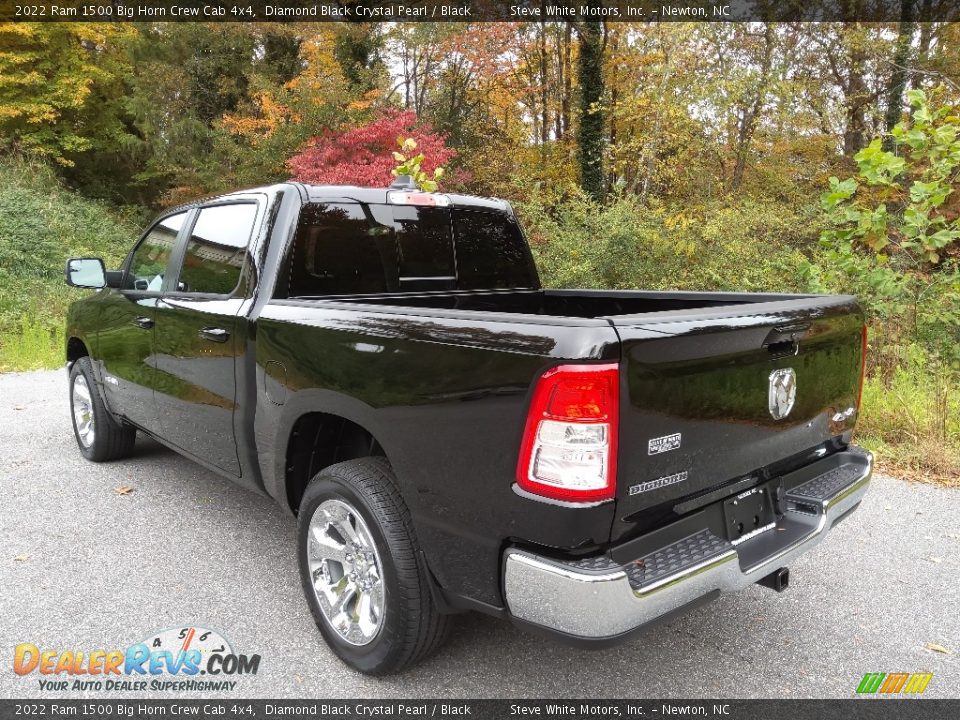 2022 Ram 1500 Big Horn Crew Cab 4x4 Diamond Black Crystal Pearl / Black Photo #9