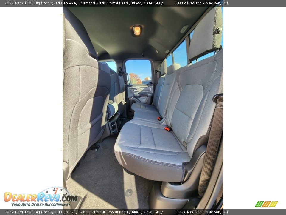 2022 Ram 1500 Big Horn Quad Cab 4x4 Diamond Black Crystal Pearl / Black/Diesel Gray Photo #3
