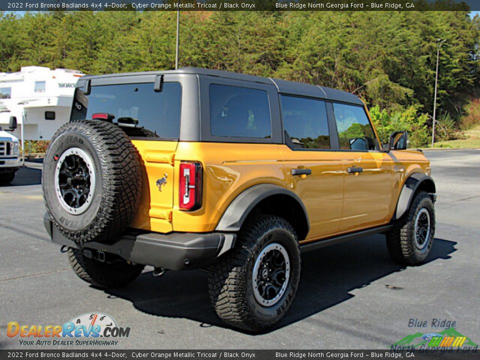 2022 Ford Bronco Badlands 4x4 4-Door Cyber Orange Metallic Tricoat / Black Onyx Photo #6