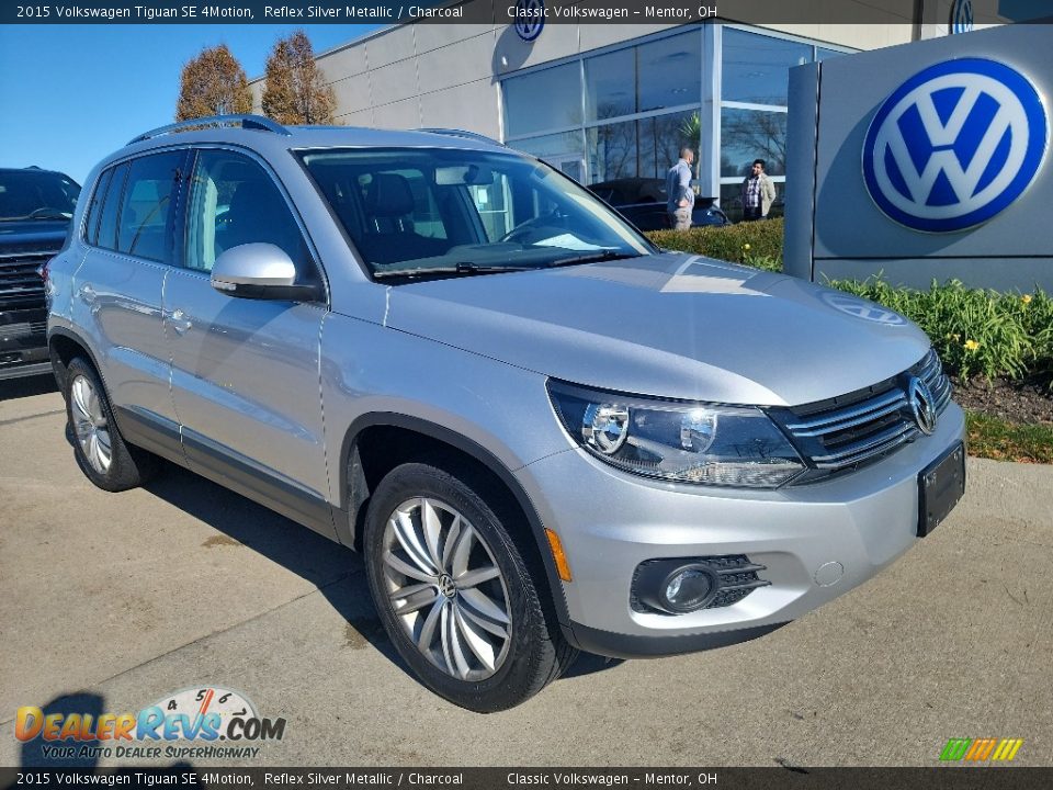 2015 Volkswagen Tiguan SE 4Motion Reflex Silver Metallic / Charcoal Photo #1