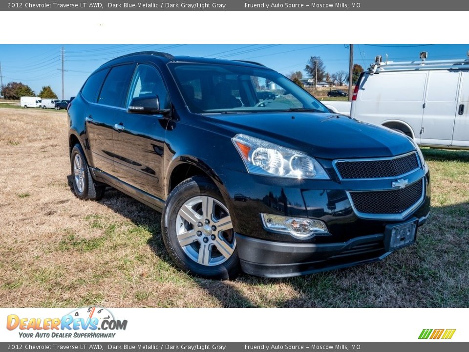 2012 Chevrolet Traverse LT AWD Dark Blue Metallic / Dark Gray/Light Gray Photo #1