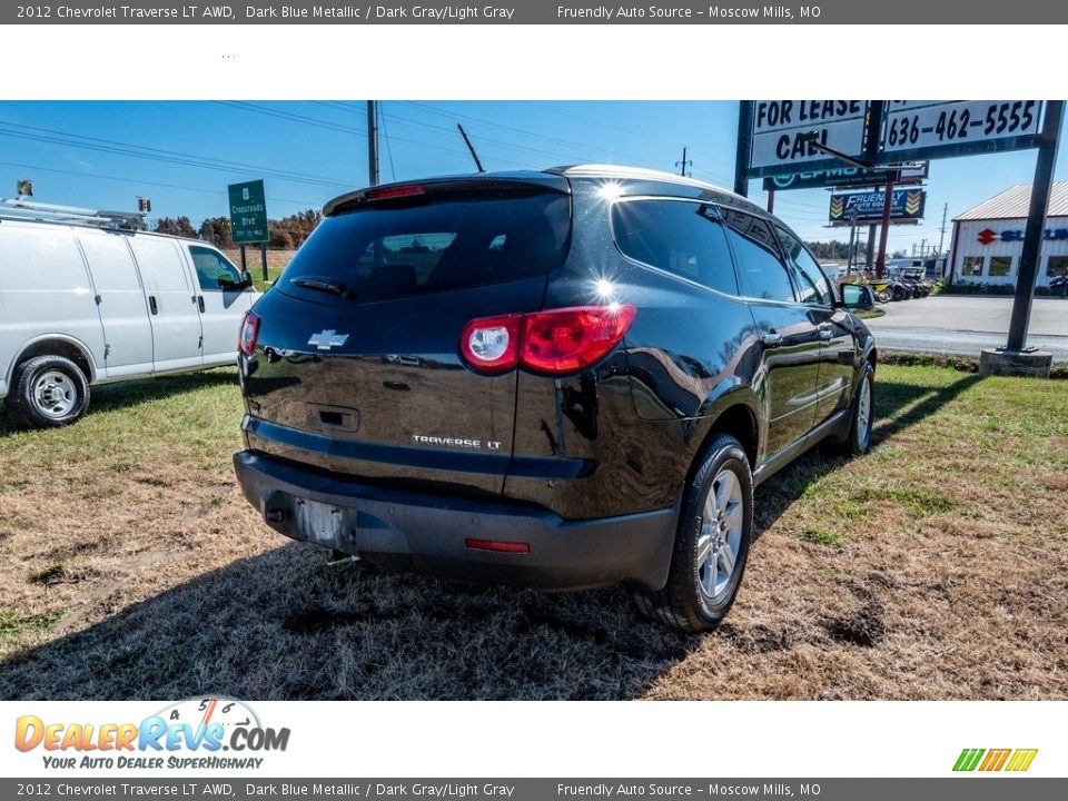 2012 Chevrolet Traverse LT AWD Dark Blue Metallic / Dark Gray/Light Gray Photo #4