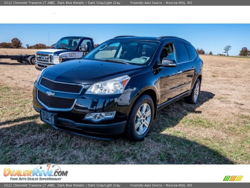 2012 Chevrolet Traverse LT AWD Dark Blue Metallic / Dark Gray/Light Gray Photo #8