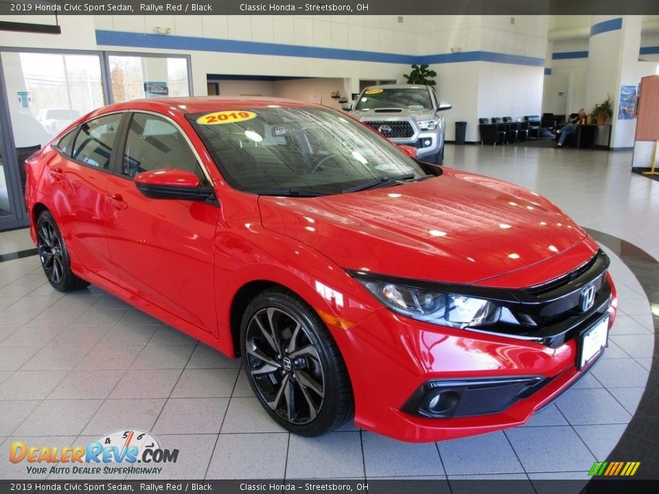 2019 Honda Civic Sport Sedan Rallye Red / Black Photo #3