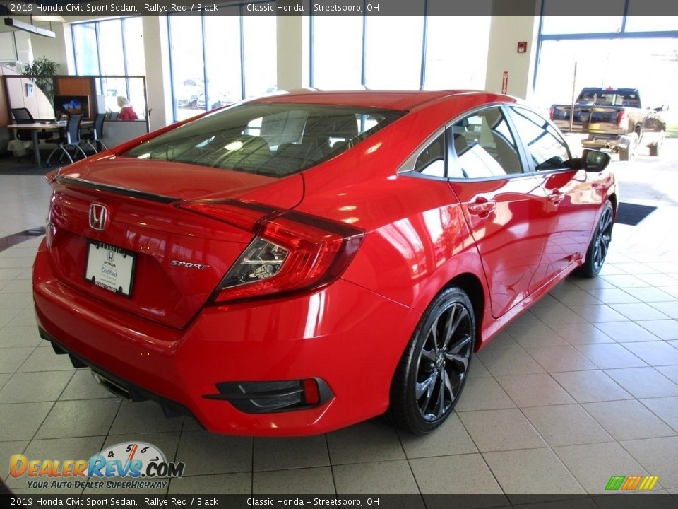 2019 Honda Civic Sport Sedan Rallye Red / Black Photo #7