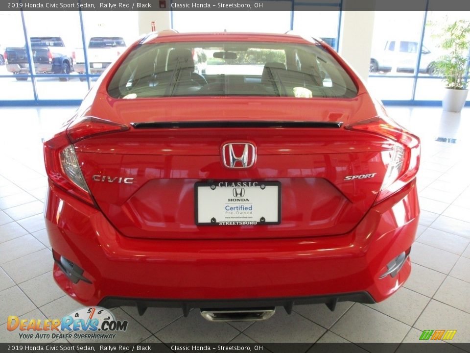 2019 Honda Civic Sport Sedan Rallye Red / Black Photo #8