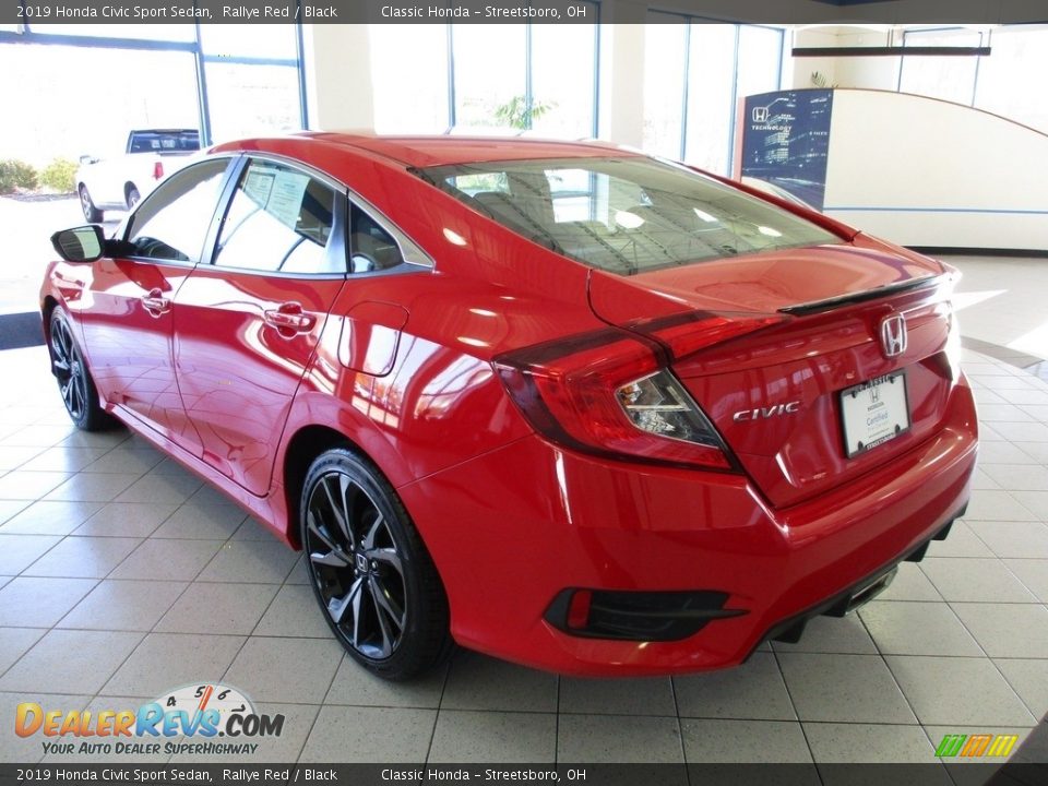2019 Honda Civic Sport Sedan Rallye Red / Black Photo #9