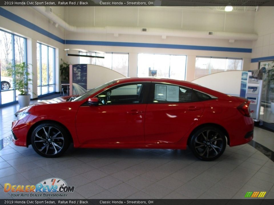 2019 Honda Civic Sport Sedan Rallye Red / Black Photo #10