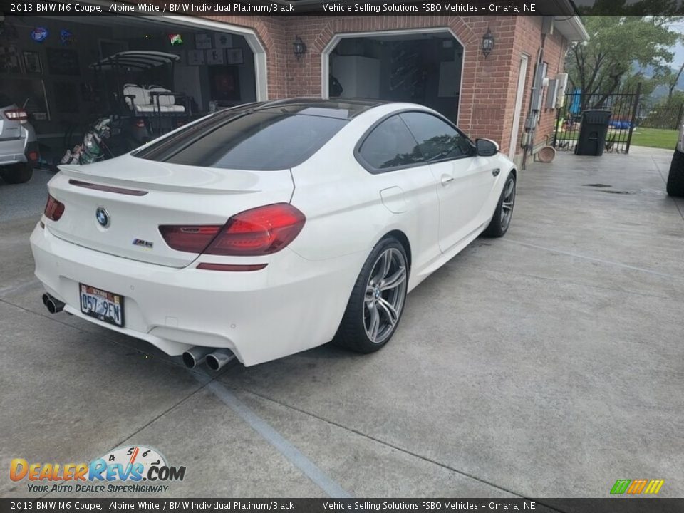 2013 BMW M6 Coupe Alpine White / BMW Individual Platinum/Black Photo #8