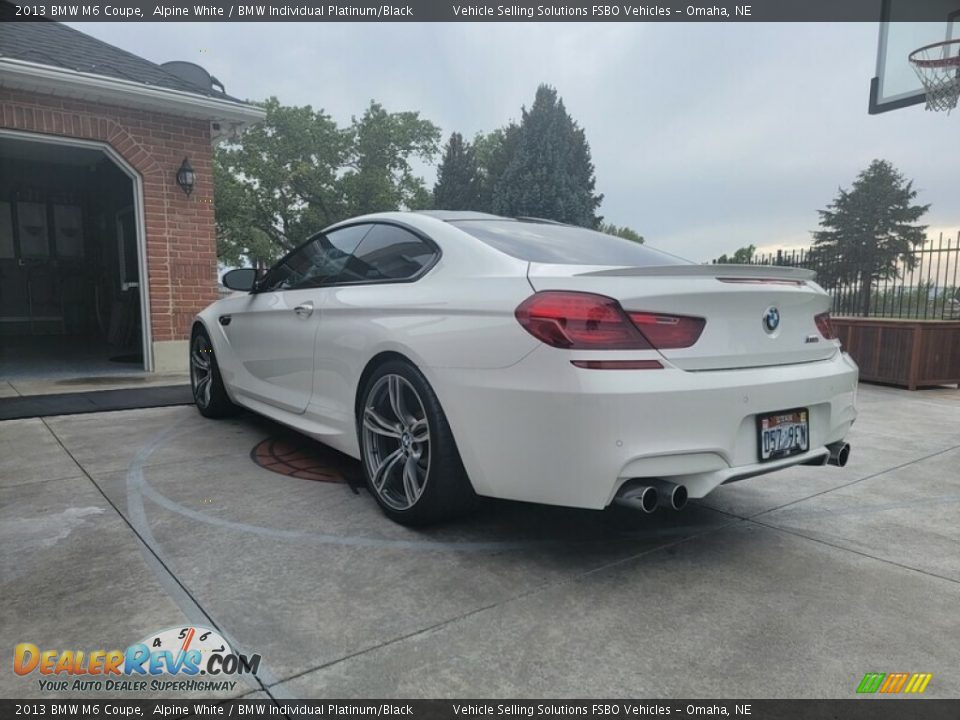 2013 BMW M6 Coupe Alpine White / BMW Individual Platinum/Black Photo #10